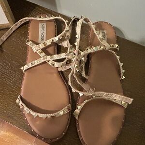 Steve Madden silver studded sandals Sz. 11